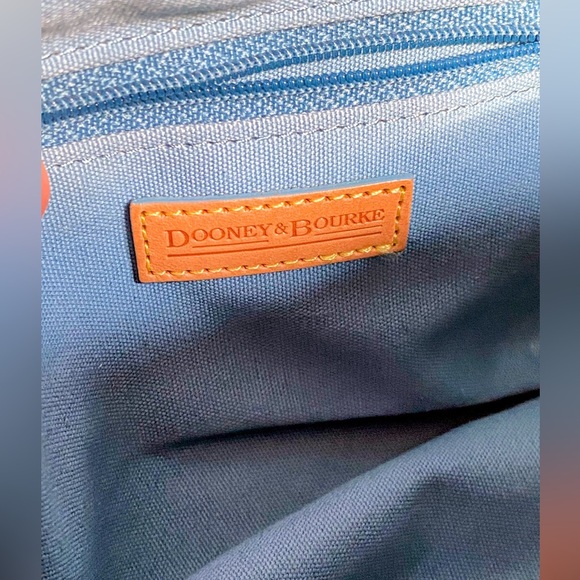 Vintage Y2K Dooney & Bourke Rainbow Monogram Mini Bowler Handbag w/ Heart Charm - Picture 10 of 17